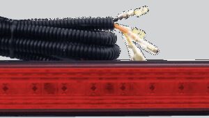 CHRIS PRODUCTS LED Light Bar - Red Lens - Black Base