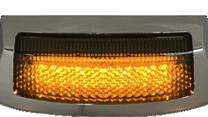 CUSTOM DYNAMICS LED Front Fender Tip - Amber LED/Smoke Lens - Chrome