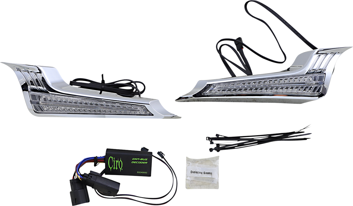 CIRO Filler Panel Light - Clear Lens - Red/Amber LEDs - Chrome