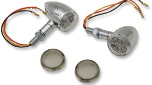 DRAG SPECIALTIES LED Marker Lights - Chrome/Amber - Smoke Lens