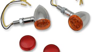 DRAG SPECIALTIES LED Marker Lights - Chrome/Amber or Red