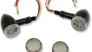 DRAG SPECIALTIES LED Marker Lights - Black/Amber - Smoke Lens