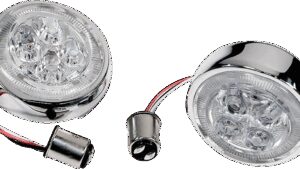 CIRO Rear Signal Light Inserts - Chrome - Red Lens