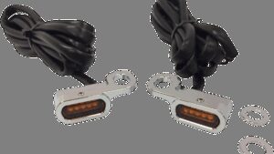DRAG SPECIALTIES LED Handlebar Marker Lights - Hydraulic Clutch - Chrome/Amber