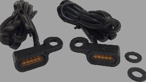 DRAG SPECIALTIES LED Handlebar Marker Lights - Hydraulic Clutch - Black/Amber