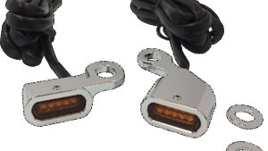 DRAG SPECIALTIES LED Handlebar Marker Lights - Chrome/Amber