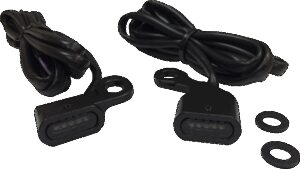 DRAG SPECIALTIES LED Handlebar Marker Lights - Black/Smoke