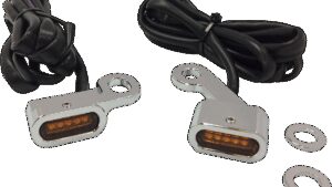 DRAG SPECIALTIES LED Handlebar Marker Lights - XL - Chrome/Amber