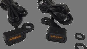 DRAG SPECIALTIES LED Handlebar Marker Lights - XL - Black/Amber