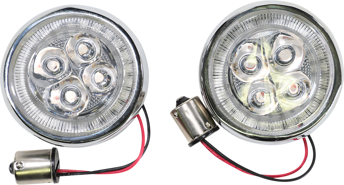 CIRO Turn Signal Insert - Red LED - Chrome