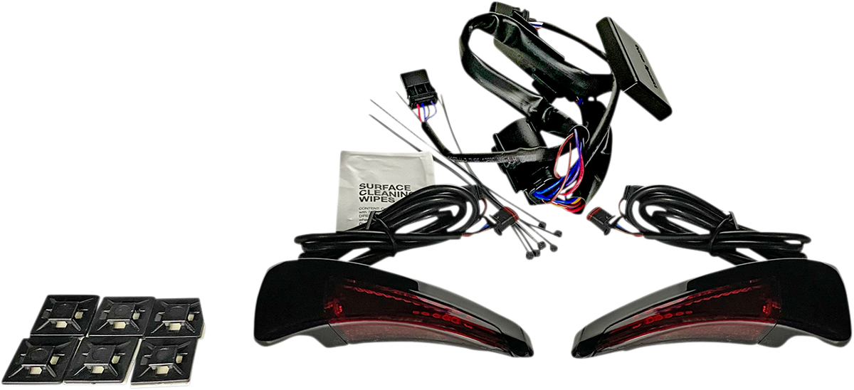 CUSTOM DYNAMICS Sequential Tour Pak Seat Back Rest LED Lights - Black/Red - FLH