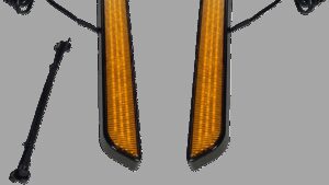 CUSTOM DYNAMICS LED Fork Light - Amber - Black