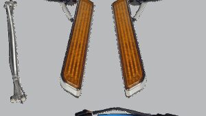 CUSTOM DYNAMICS LED Fork Light - Amber - Chrome