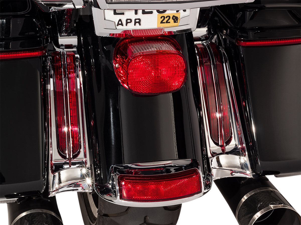 CIRO Filler Panel Light - Red Lens - Red LEDs - Chrome