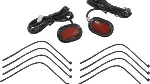 CUSTOM DYNAMICS Antenna Grommet Light - Red Lens - Black