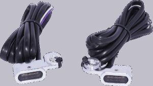 DRAG SPECIALTIES Marker Lights - Amber/White - Smoke Lens - Chrome