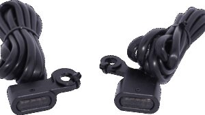 DRAG SPECIALTIES Marker Lights - Amber/White - Smoke Lens - Matte Black