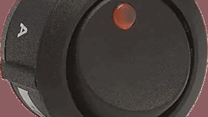 SHOW CHROME Illuminated Switch - Amber - Round