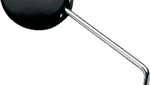 EMGO Mirror - Side View - Round - Black w/Chrome Stem - Right/Left