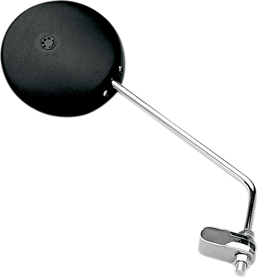 EMGO Mirror - Side View - Round - Black w/Chrome Stem - Right/Left
