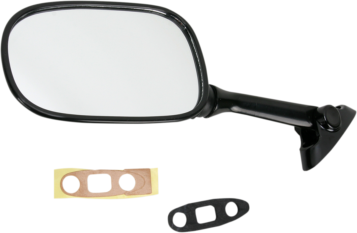EMGO Mirror - Side View - Oval - Black - Left