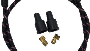 DRAG SPECIALTIES Plug Wires - Braided - Black/Pink