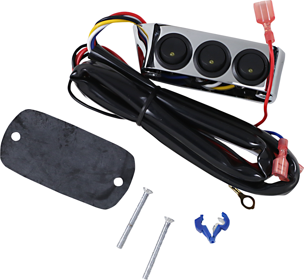 SHOW CHROME LED Switch Block Assembly - Clutch Side - Chrome