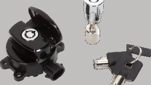 DRAG SPECIALTIES Side Hinge Ignition Switch with Fork Lock - Black