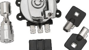 DRAG SPECIALTIES Side Hinge Ignition Switch with Fork Lock - Chrome