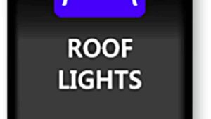 MOOSE OFFROAD Rocker Switch - Roof Light - Blue