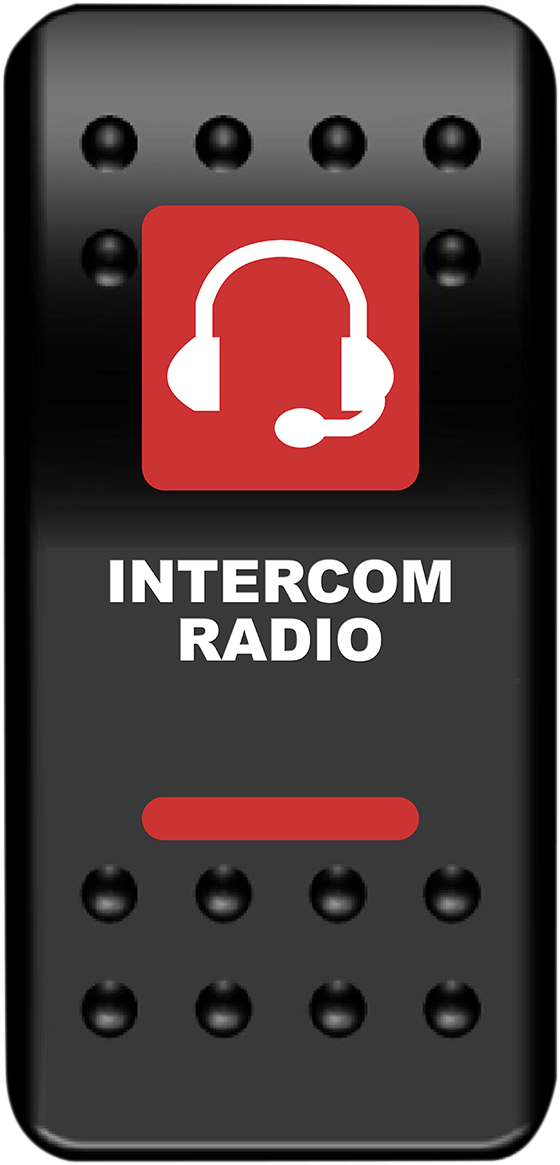 MOOSE OFFROAD Rocker Switch - Intercom - Red