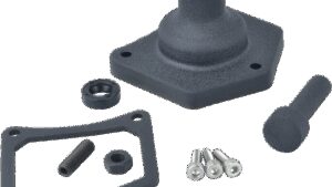 DRAG SPECIALTIES End Cover - Solenoid/Starter Button - Black Wrinkle