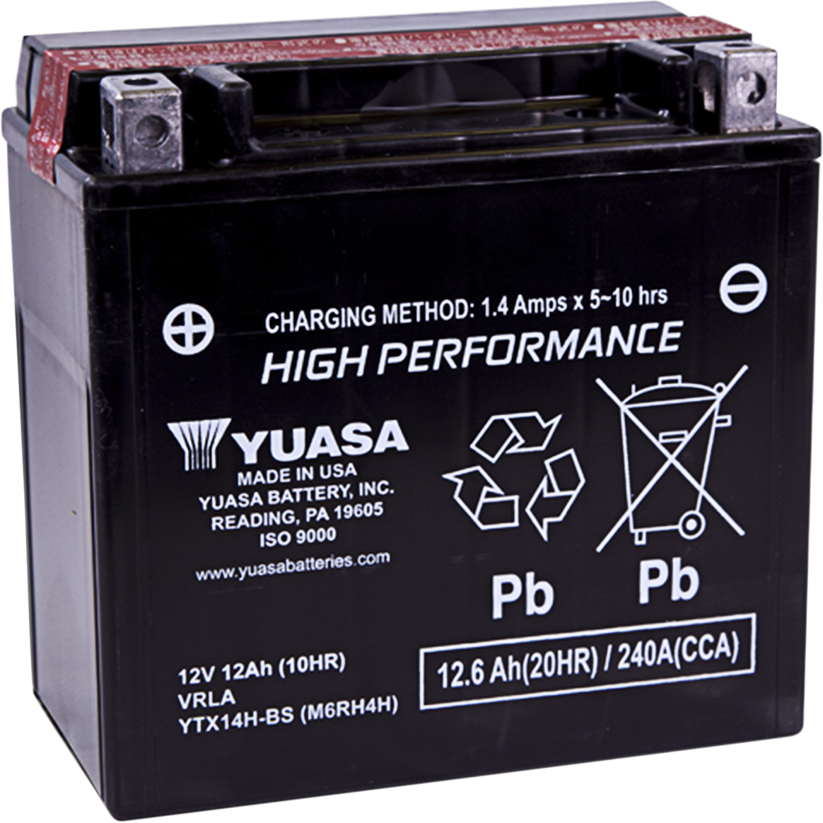 YUASA AGM Battery - YTX14H-BS .69L