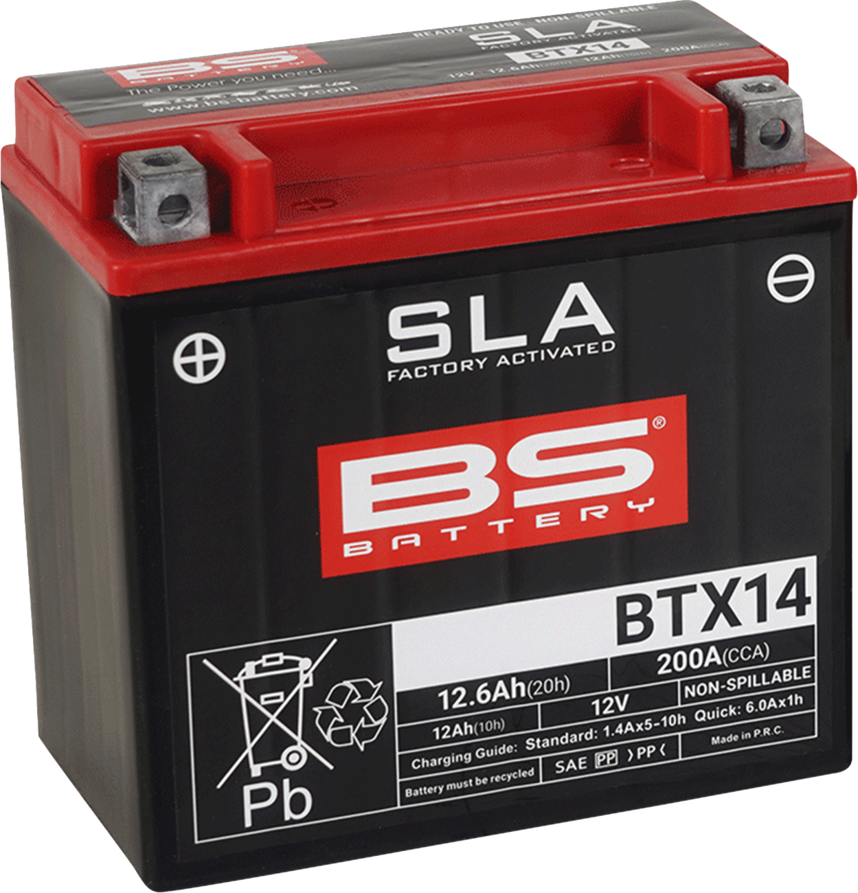 BS BATTERY Battery - BTX14 (YTX)