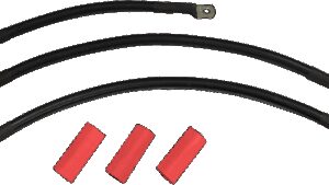 DRAG SPECIALTIES Black Battery Cable Set - '94-'09 Dyna