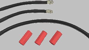 DRAG SPECIALTIES Black Battery Cable Set - '91-'93 Dyna
