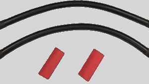 DRAG SPECIALTIES Black Battery Cable Set - '04-'09 XL