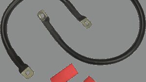 DRAG SPECIALTIES Black Battery Cable Set - '86-'03 XL