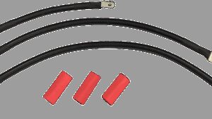 DRAG SPECIALTIES Black Battery Cable Set - '84-'88 ST