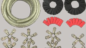 DRAG SPECIALTIES Custom Battery Cable Kit - Harley Davidson - Clear