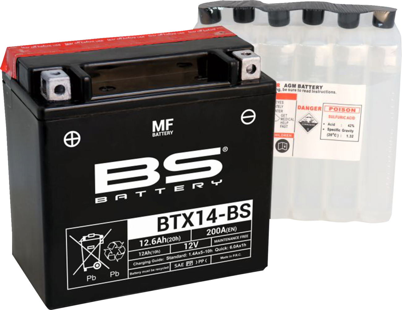 PARTS UNLIMITED AGM Battery - YT9B-4/YT9B-BS - Image 2