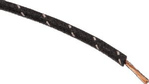 NAMZ 25' Cloth-Braided Wire Spool - 16 Gauge - Black/White