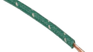 NAMZ 25' Cloth-Braided Wire Spool - 16 Gauge - Green/White