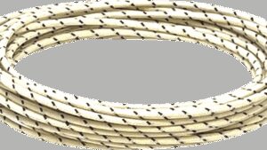 NAMZ 25' Cloth-Braided Wire Spool - 16 Gauge - White/Black