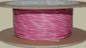 NAMZ 100' Wire Spool - 20 Gauge - Pink/White