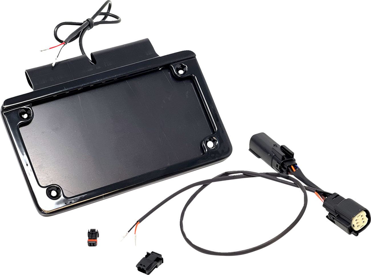 NAMZ Saddlebag Tag Holder w/ Illuminated License Plate Frame - '10 FLHX