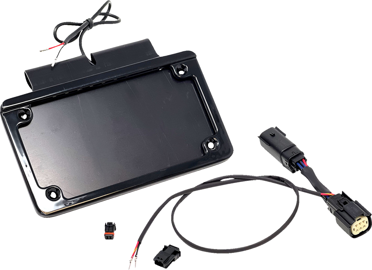 NAMZ Saddlebag Tag Holder w/ Illuminated License Plate Frame - '14 FLHT