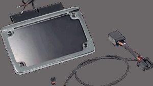 NAMZ Saddlebag Tag Holder w/ Illuminated License Plate Frame - '97 FLHR