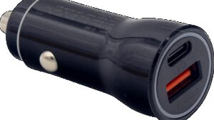 RIDEPOWER Power Adapter - Cigarette Lighter - USB/USB-C - Black