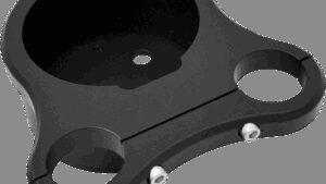 DRAG SPECIALTIES 1.25" T-Bar Single Gauge Mount - Flat Black - For '00-'20 OEM Style Gauges